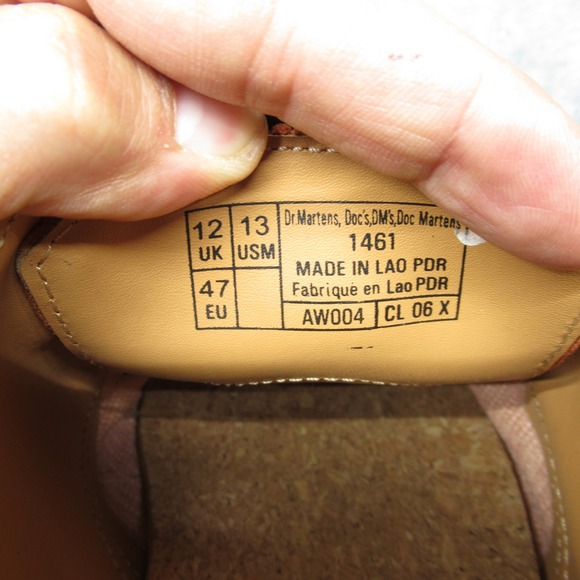 Dr. Martens 1461 Oxford Shoes Mens 13 Orange Corduroy Classic Lace Up Casual EUC - Picture 4 of 16